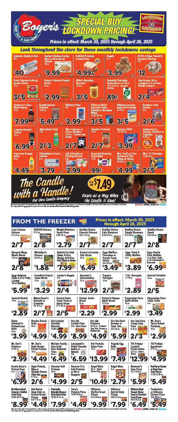 Boyer's Food Markets Monthly Ad