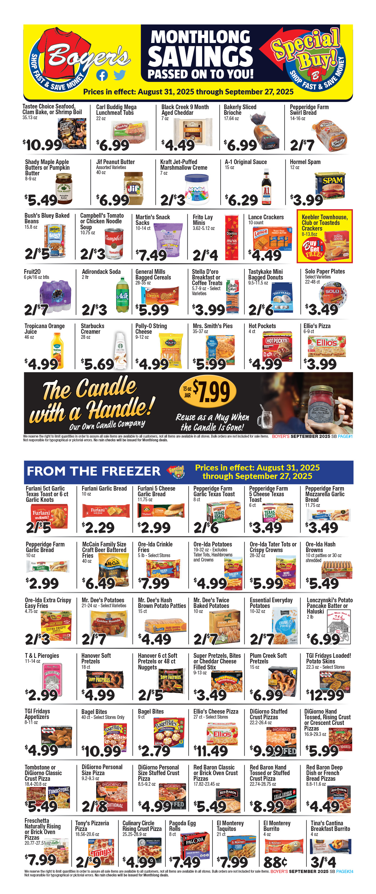 Boyer's Food Markets Monthly Ad