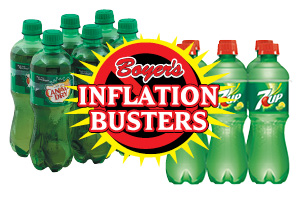 7-Up, Canada Dry, A&W, Royal Crown or Sunkist