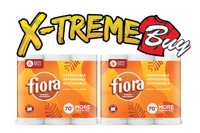 Fiora 6 roll Paper Towels or 12 roll Bath Tissue