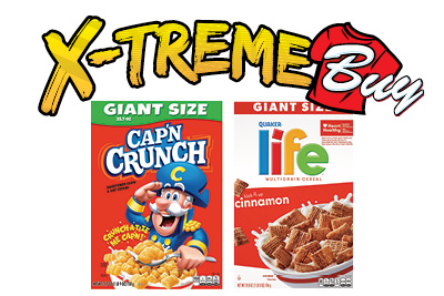 Quaker Life or Cap'n Crunch Cereal