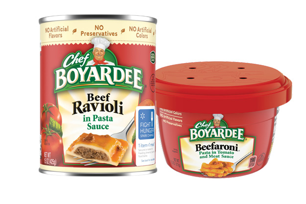Chef Boyardee Microwavable or Canned Pasta 
