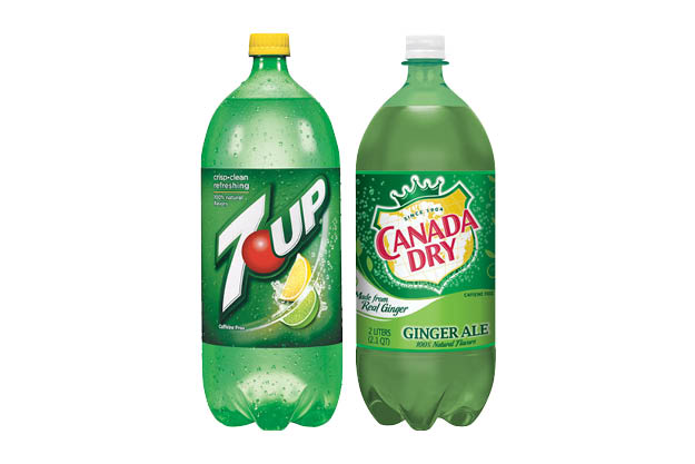 7-Up, A&W, Canada Dry, Hawaiian Punch, PA Dutch, Royal Crown, Squirt, Diet Rite or Sunkist Soda 