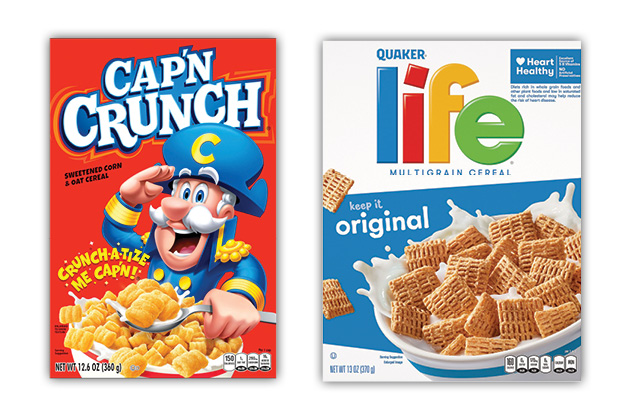 Quaker Cap'n Crunch or Life Cereal