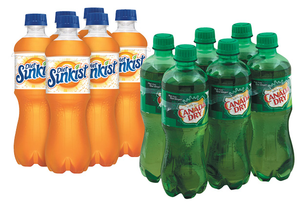 7-Up, Canada Dry, A&W, Royal Crown or Sunkist