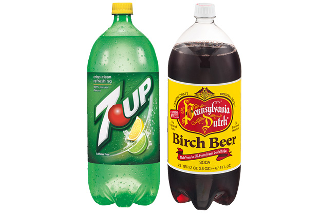 7-Up, A&W, Canada Dry, Hawaiian Punch, PA Dutch, Royal Crown, Squirt, Diet Rite or Sunkist Soda