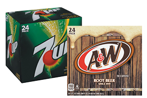 7-Up, A&W Root Beer, Sunkist or Canada Dry Ginger Ale Soda