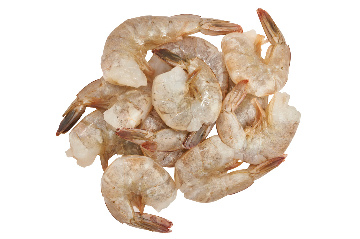 16/20 ct Raw Peeled & Deveined Tail-Off Shrimp 